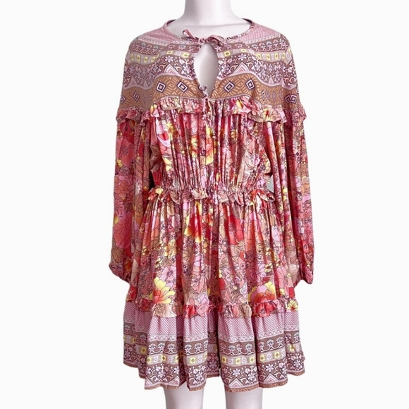 Conscious Coterie Boho Dress Inspired by Spell Amethyst Floral - Picture 3 of 7